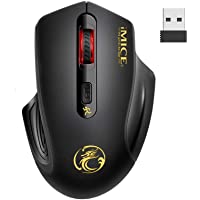 Los mejores  - iAmotus Ratón Inalámbrico- 2.4GHz Wireless Ratón Silencioso Optico 3DPI de Ajustable con Nano USB Receptor de Mouse…